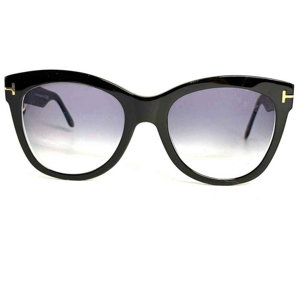 Tom Ford Wallace TF870 01B Black Cat Eye Sunglasses Made in Italy